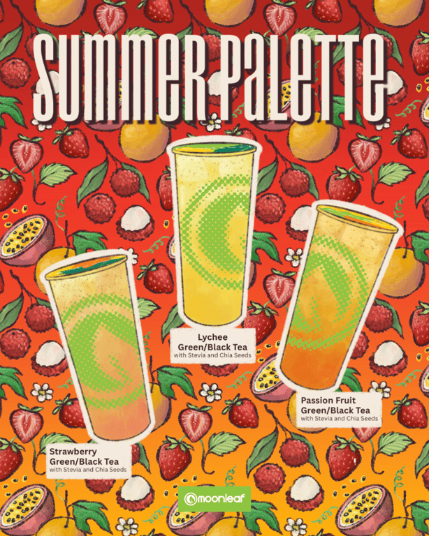 Moonleaf partners with Naga-based illustrator LIME for a summer collaboration that turns drinks into art