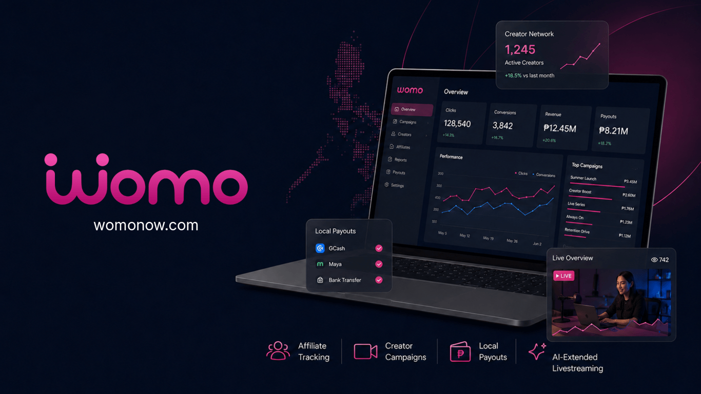 WOMO Relaunches Affiliate and Creator Platform for Regulated Companies in the Philippines
